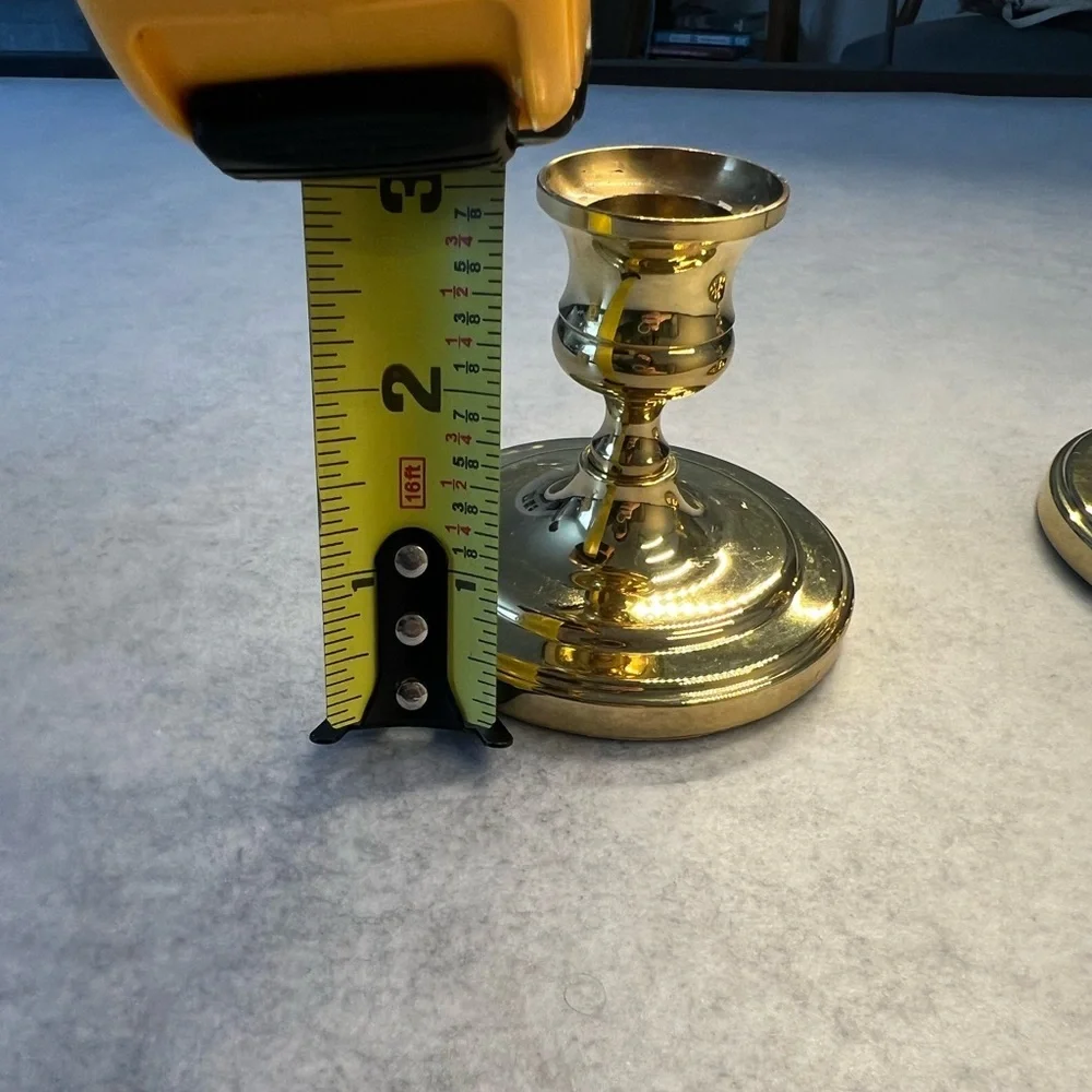 Baldwin Shiny Gold Brass Candle Holders